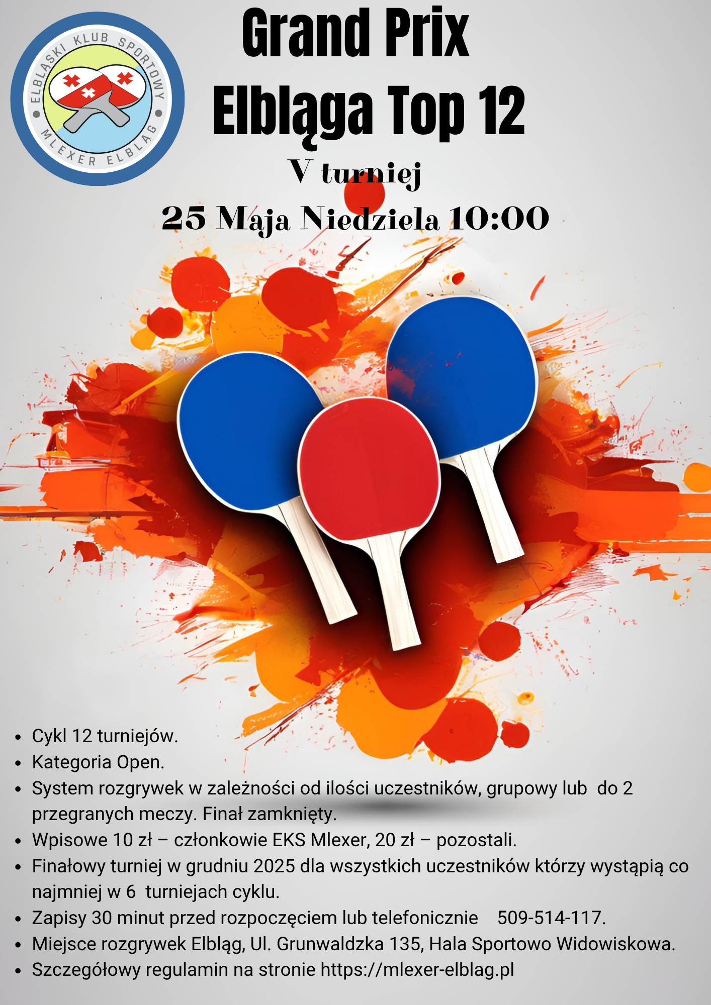 Cykl 12 turniejw. Kategoria Open. System rozgrywek w zalenoci od iloci uczestnikw grupowy lub do 2 przegranych meczy. Fina zamknity. Mecze o miejsca od 1 do 16. Wpisowe 10 z cz 4